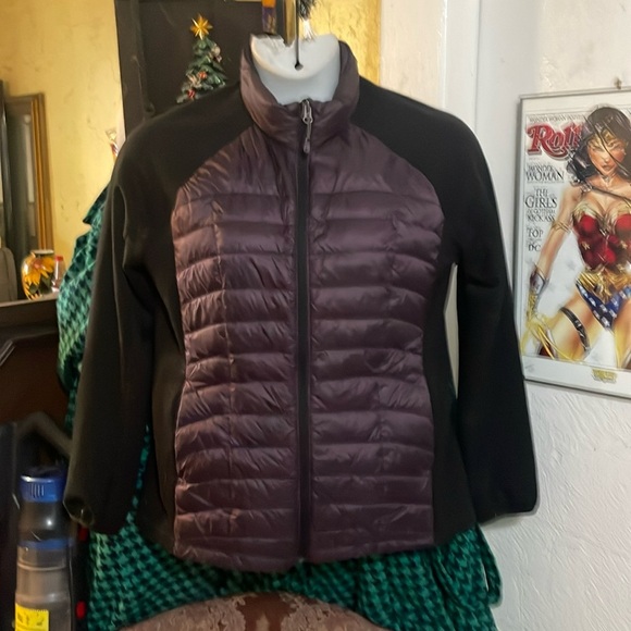 Weatherproof 32 Degrees women’s purple/black puffer jacket-size large - Picture 1 of 11